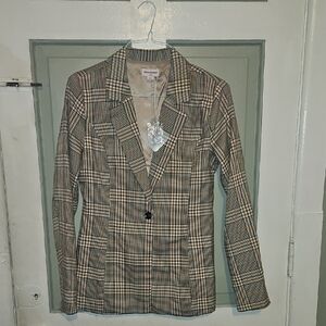 Plaid Women's Blazer by Urban Threads